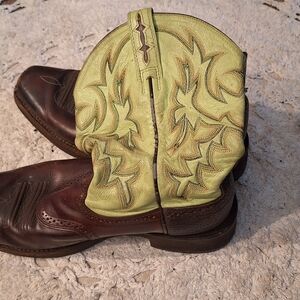Ariat Lime and Chocolate Western Boots